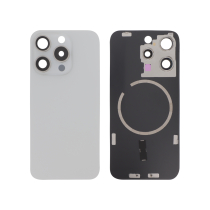 Backcover Titanium White iPhone 15 Pro (With MagSafe) (Without Logo)