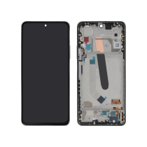 Complete Screen Black Poco F3 (With frame) (ReLife)