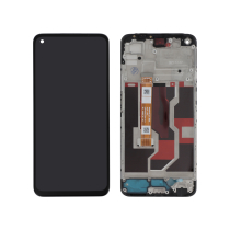 Complete Screen Black OLED Oppo A76 (With frame)