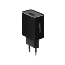 FAIRPLAY Charger 12W USB-A (Black) (Bulk)