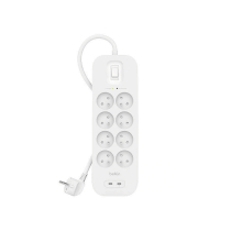 BELKIN Surge Protector Power Strip 8 outlets + 2 USB PD (2m)