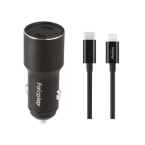 FAIRPLAY Car Charger Pack (60W) + Lightning Cable