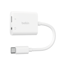 BELKIN USB-C to Jack/USB-C Adapter (White)