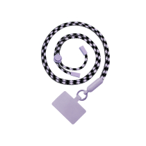 FAIRPLAY Phone strap 120cm FLORA (Purple/Black)
