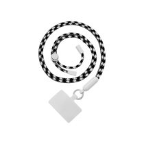 FAIRPLAY Phone strap 120cm FLORA (White/Black)
