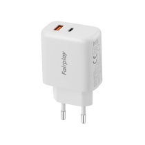 FAIRPLAY Charger 45W (USB-A + USB-C) (White)