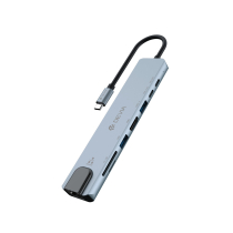 DEVIA Pro1 USB-C Hub 8 in 1 (Grey) (EC706)
