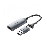 VENTION Video Capture Card HDMI-A to USB-C/USB-A 0.1m (Gray)